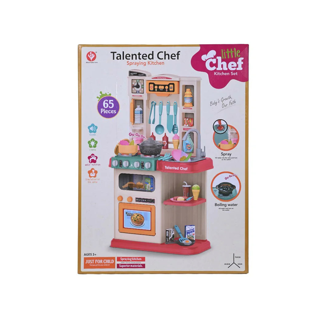 Picture of Little Chef Talented Chef Spraying Kitchen Toy Set 65 Pcs - by Raja Sahib Kids