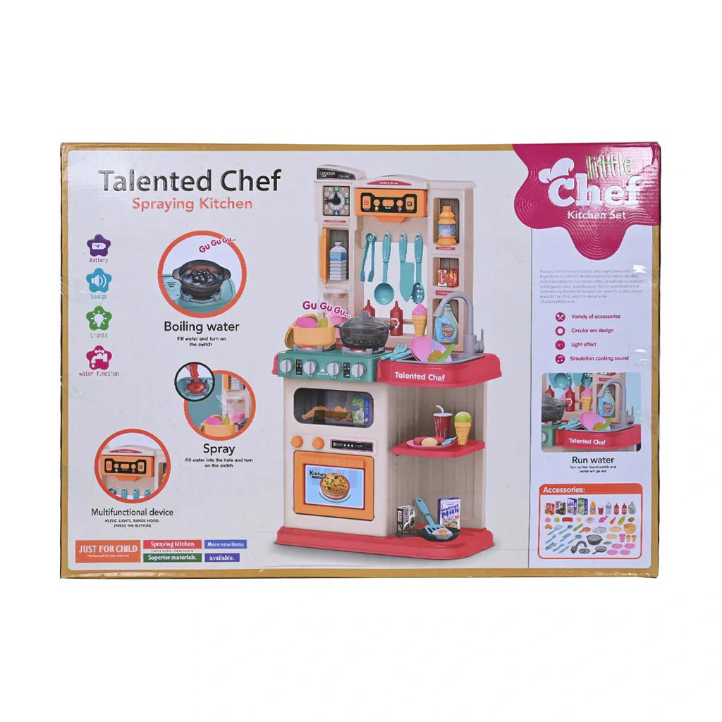 Picture of Little Chef Talented Chef Spraying Kitchen Toy Set 65 Pcs - by Raja Sahib Kids