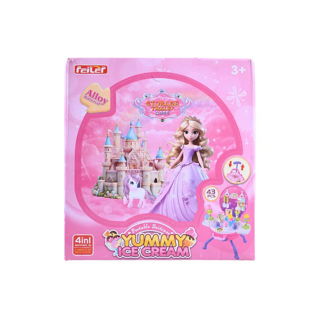 Picture of Princess Yummy Ice Cream 4-in-1 Portable Storage Trolley Case - by Raja Sahib Kids
