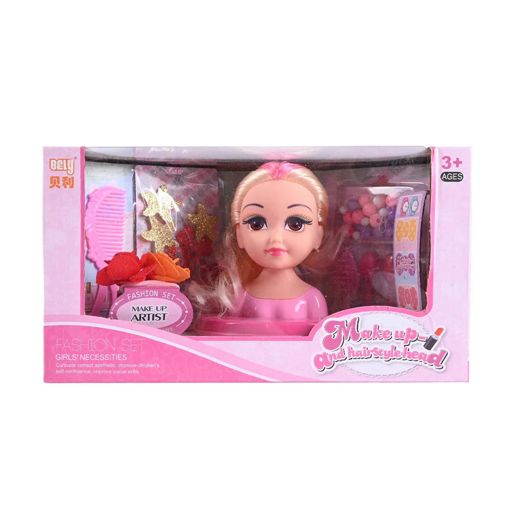Picture of Deluxe Doll Styling & Makeup Head Toy | Creativity and Confidence Building Set | Ages 3+ - by Raja Sahib Kids
