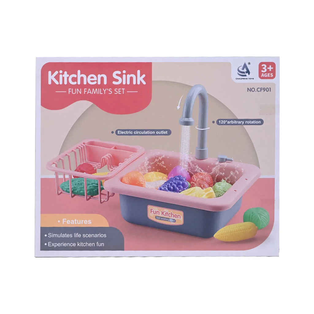 Picture of Kids Kitchen Toys Plastic Simulation Dishwasher Sink Set - by Raja Sahib Kids