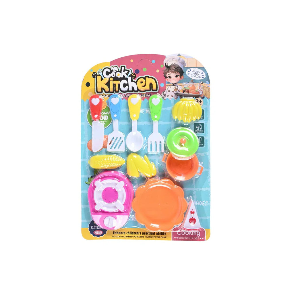 Picture of Educational Pretend Play Kitchen Set | Cooking Utensils, Play Food & Stove Toy for Kids Ages 3+ - by Raja Sahib Kids