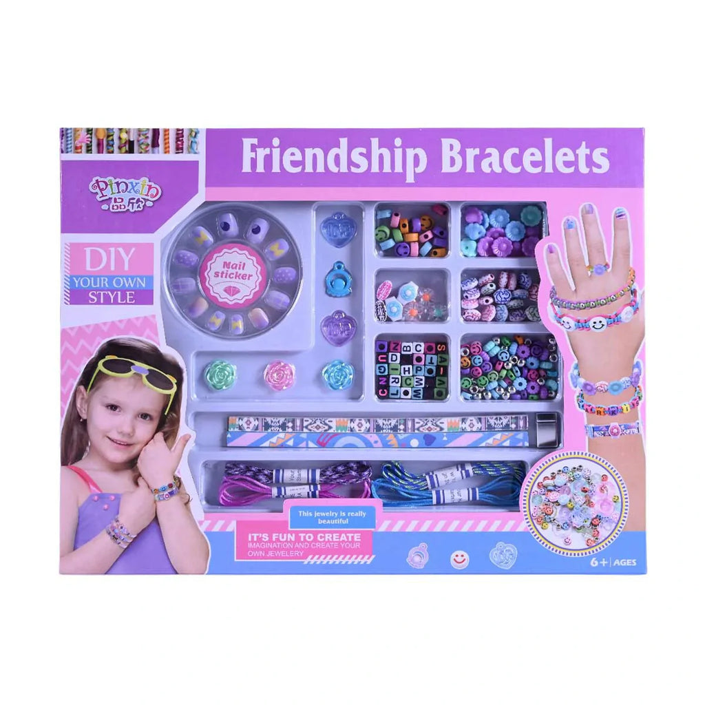 Picture of DIY Jewelry Making Kit: Friendship Bracelets Craft Set with Beads, Charms, and Strings - by Raja Sahib Kids
