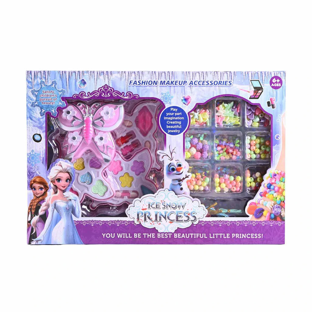 Picture of Ice Snow Princess Fashion & Makeup Accessories Set | DIY Jewelry Making & Glam Kit (Ages 6+) - by Raja Sahib Kids
