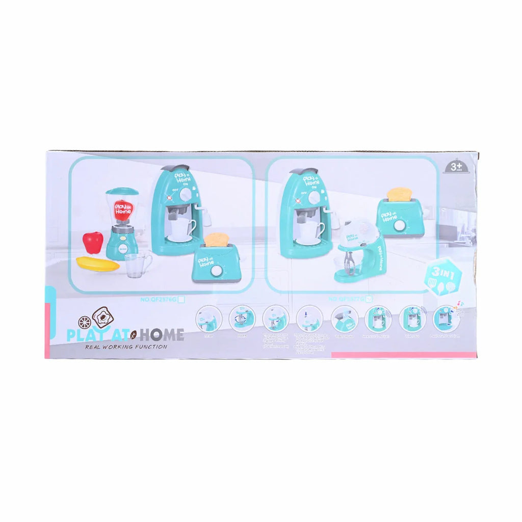 Picture of Play at Home 3-in-1 Miniature Kitchen Appliance Set: Real Working Function - by Raja Sahib Kids