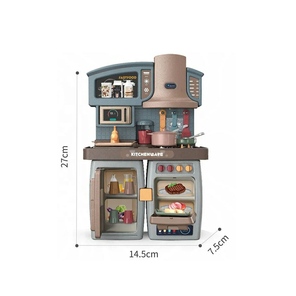 Picture of Mini Kitchen Play Set Plastic Play 2-In-1 Lights And Sounds For Toddler - by Raja Sahib Kids