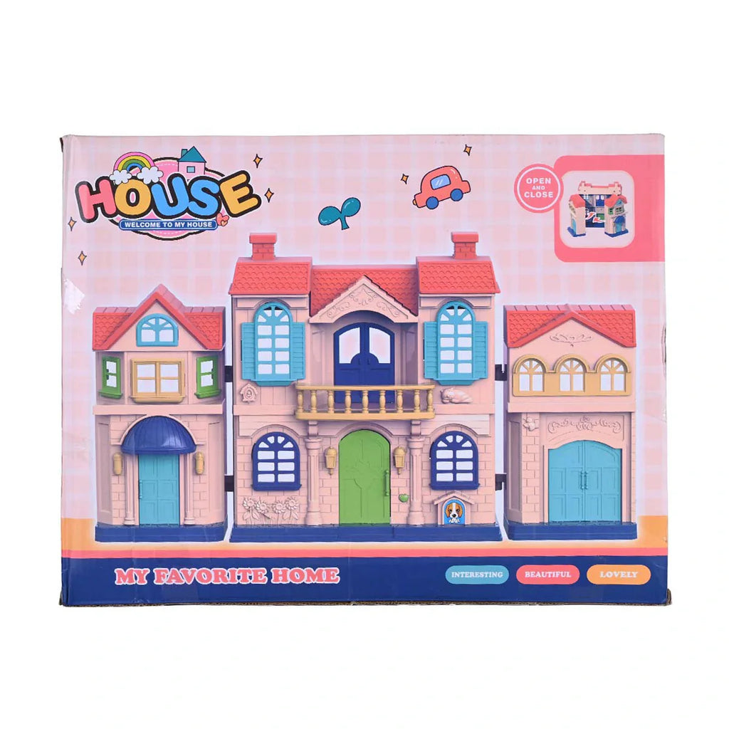 Picture of Dream Home Doll House with Figures & Furniture - by Raja Sahib Kids