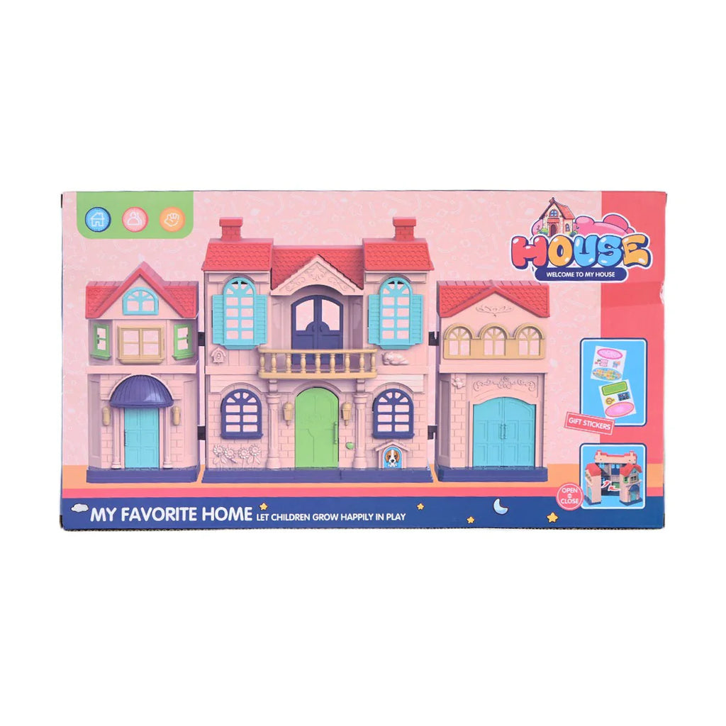 Picture of Multi-Story Doll House with Furniture and Accessories - by Raja Sahib Kids