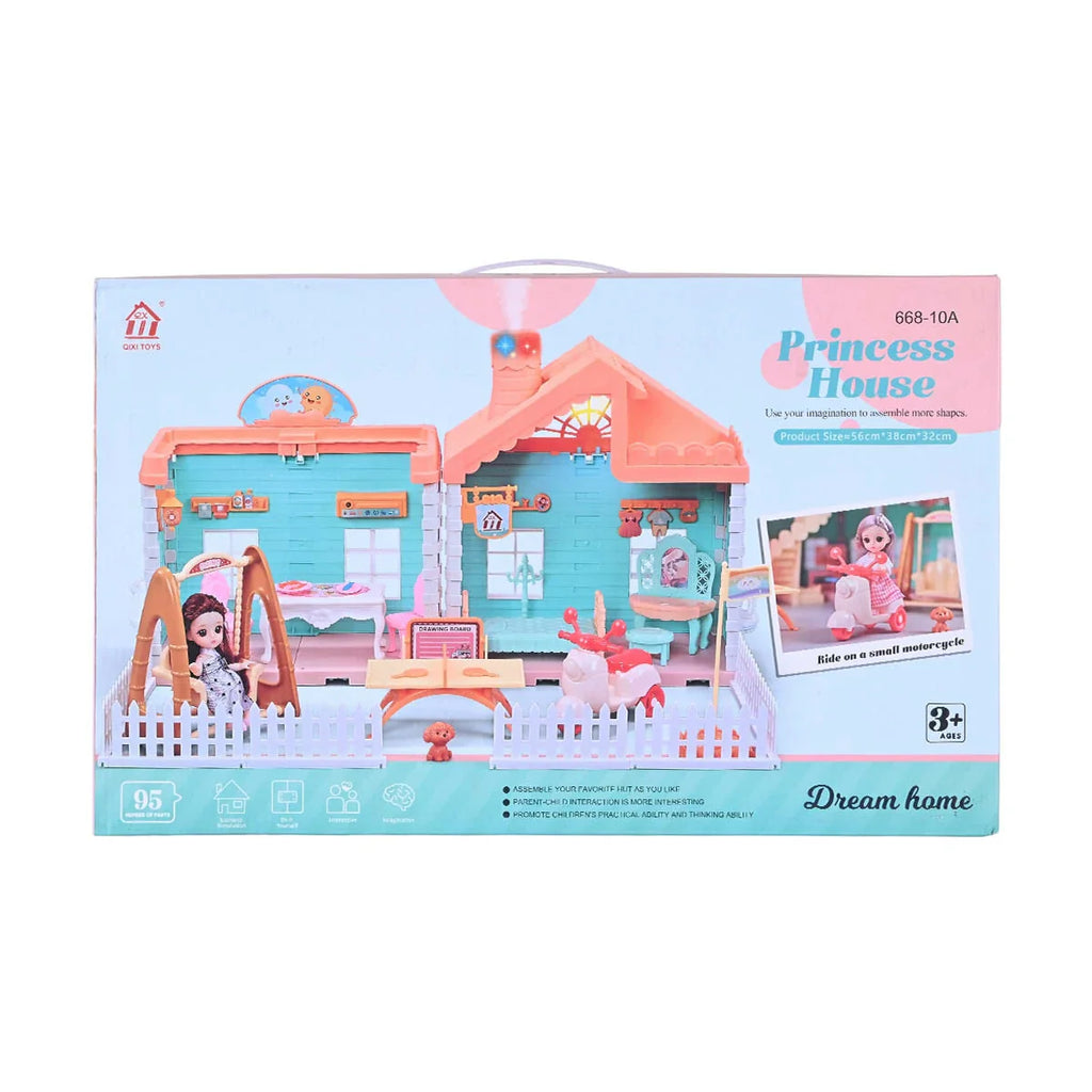 Picture of Princess House Dream Home Doll House Playset - by Raja Sahib Kids