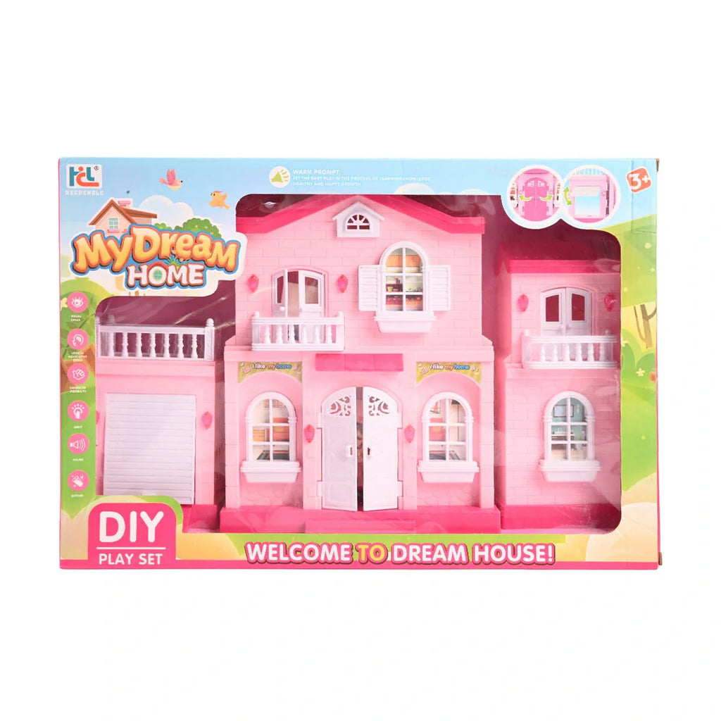Picture of My Dream Home DIY Play Set: Interactive Dollhouse with Lights & Sounds - by Raja Sahib Kids