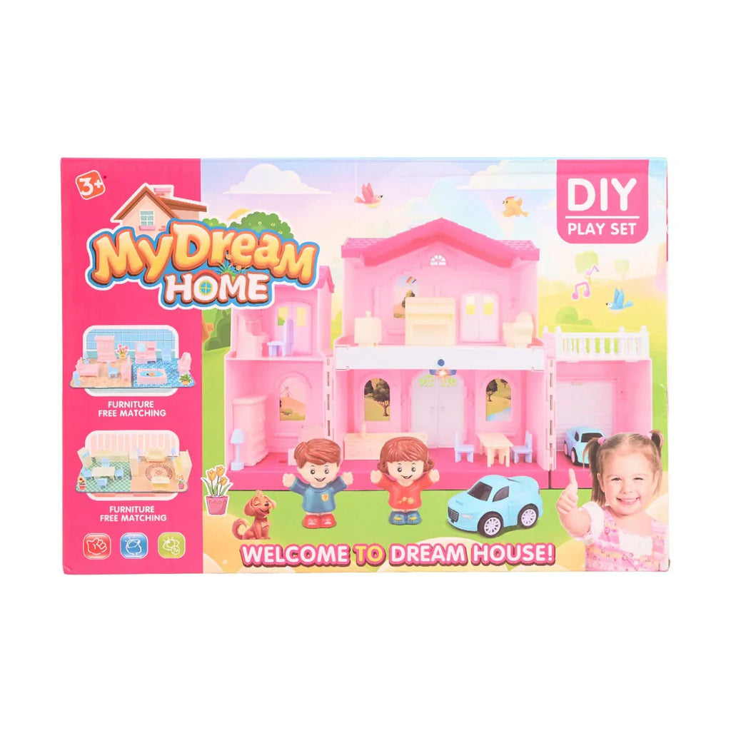 Picture of My Dream Home DIY Play Set: Interactive Dollhouse with Lights & Sounds - by Raja Sahib Kids