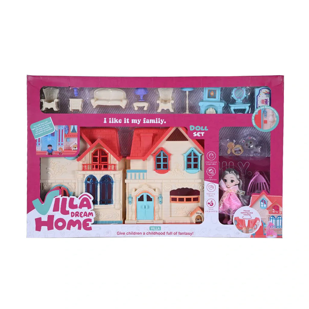 Picture of Villa Dream Home Doll Set with Lights & Music - by Raja Sahib Kids