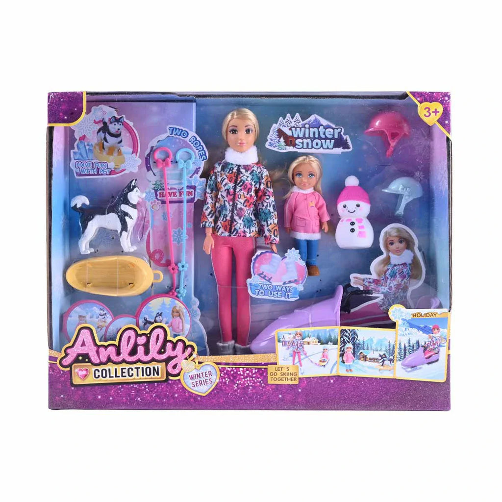 Picture of Anlily Winter Series: Snowmobile Holiday & Dog Sled Playset - by Raja Sahib Kids