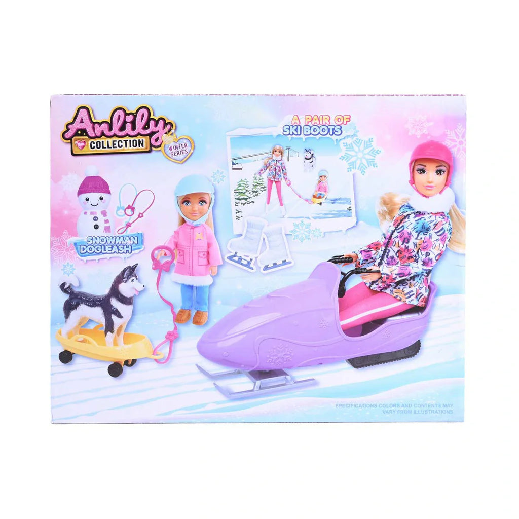 Picture of Anlily Winter Series: Snowmobile Holiday & Dog Sled Playset - by Raja Sahib Kids