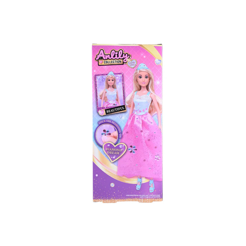 Picture of Anlily Collection Diamond Dream Doll Set - 39 PCS Dress-Up and Decoration Kit - by Raja Sahib Kids