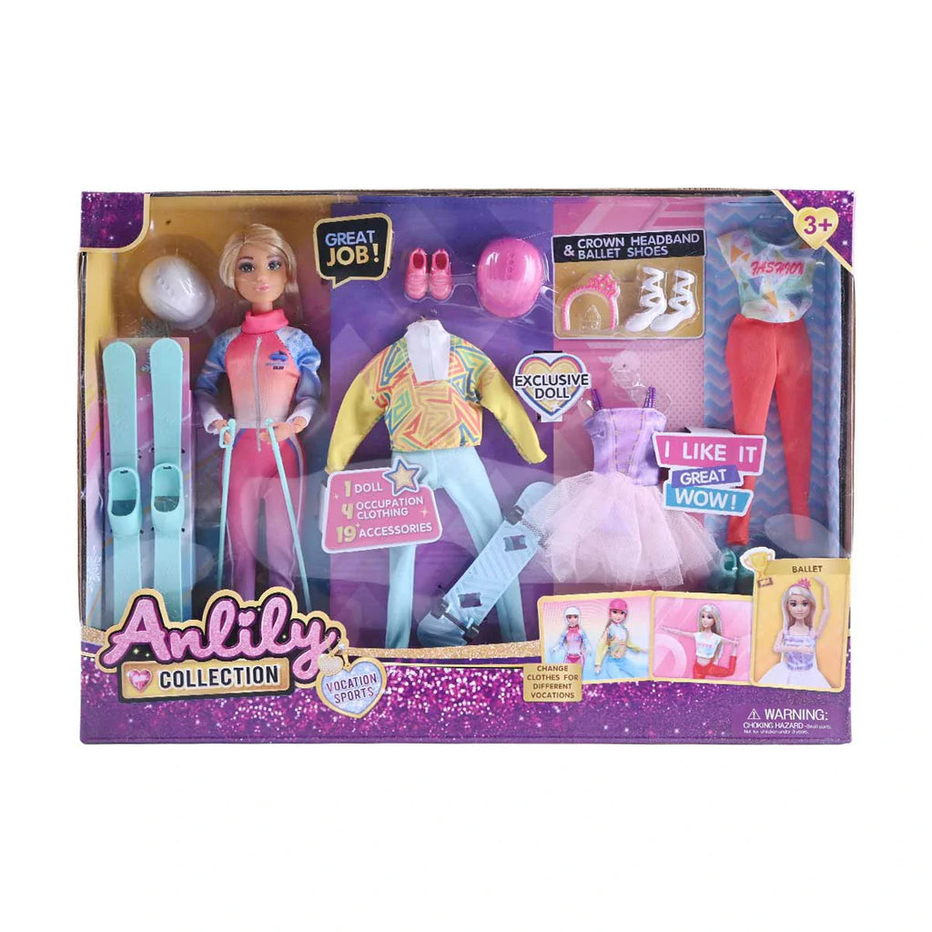 Picture of Anlily Vocation Sports Doll: 4-in-1 Career & Sports Dress Up Set - by Raja Sahib Kids