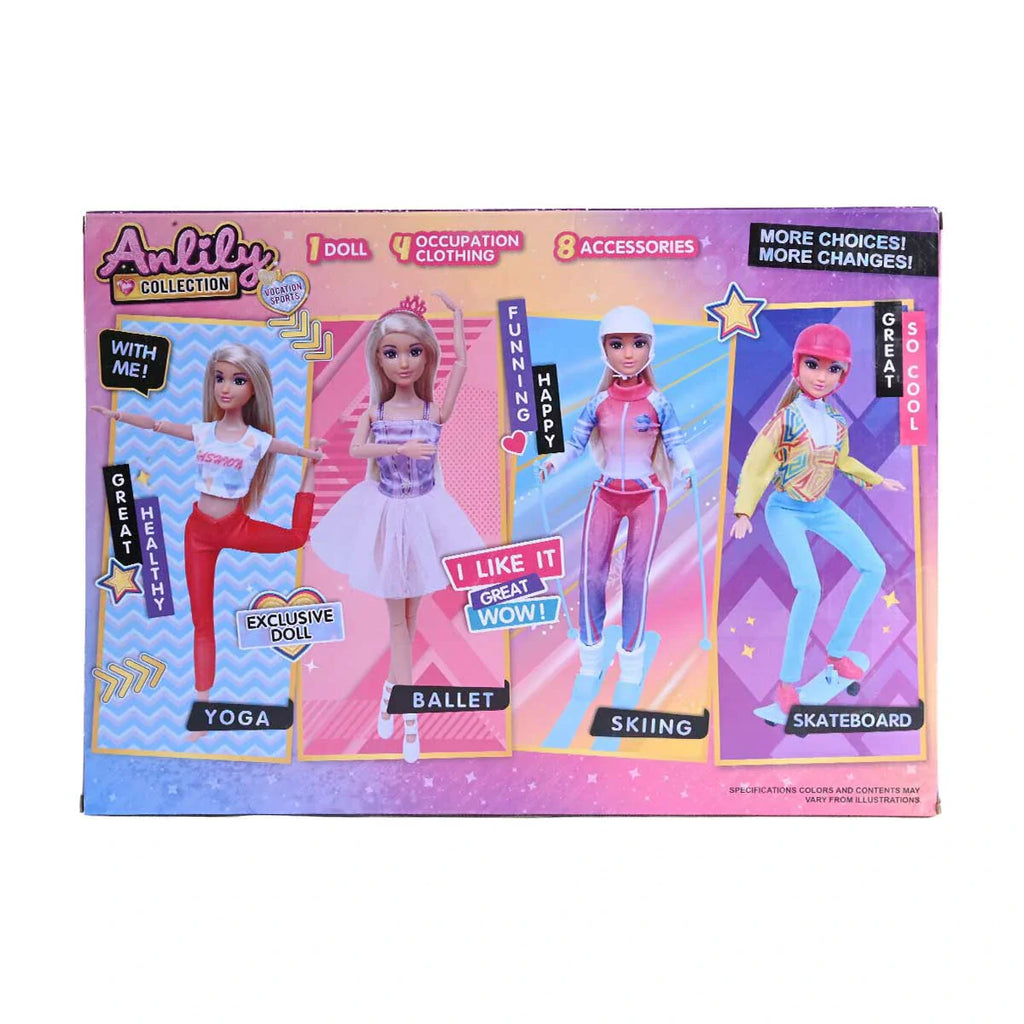 Picture of Anlily Vocation Sports Doll: 4-in-1 Career & Sports Dress Up Set - by Raja Sahib Kids