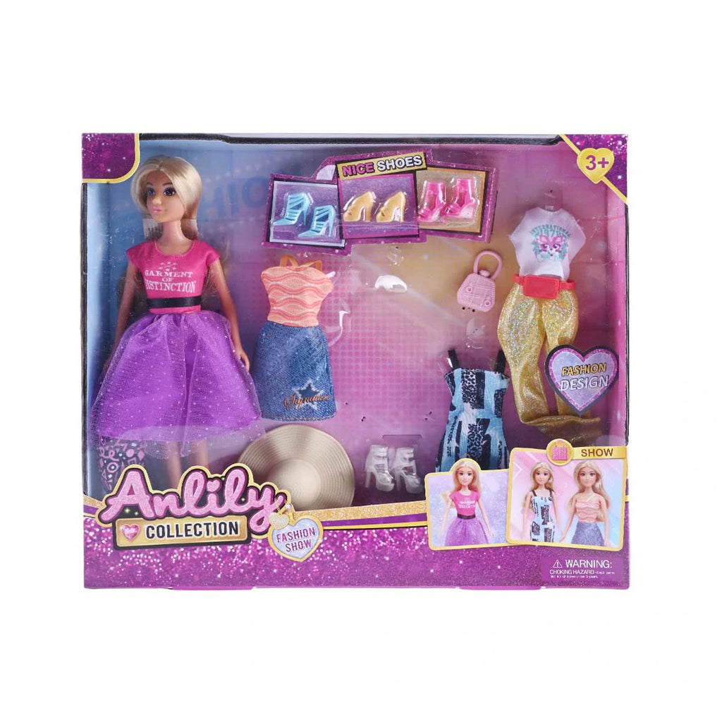 Picture of Anlily Fashion Show Collection: Doll & Multi-Outfit Dress Up Set - by Raja Sahib Kids