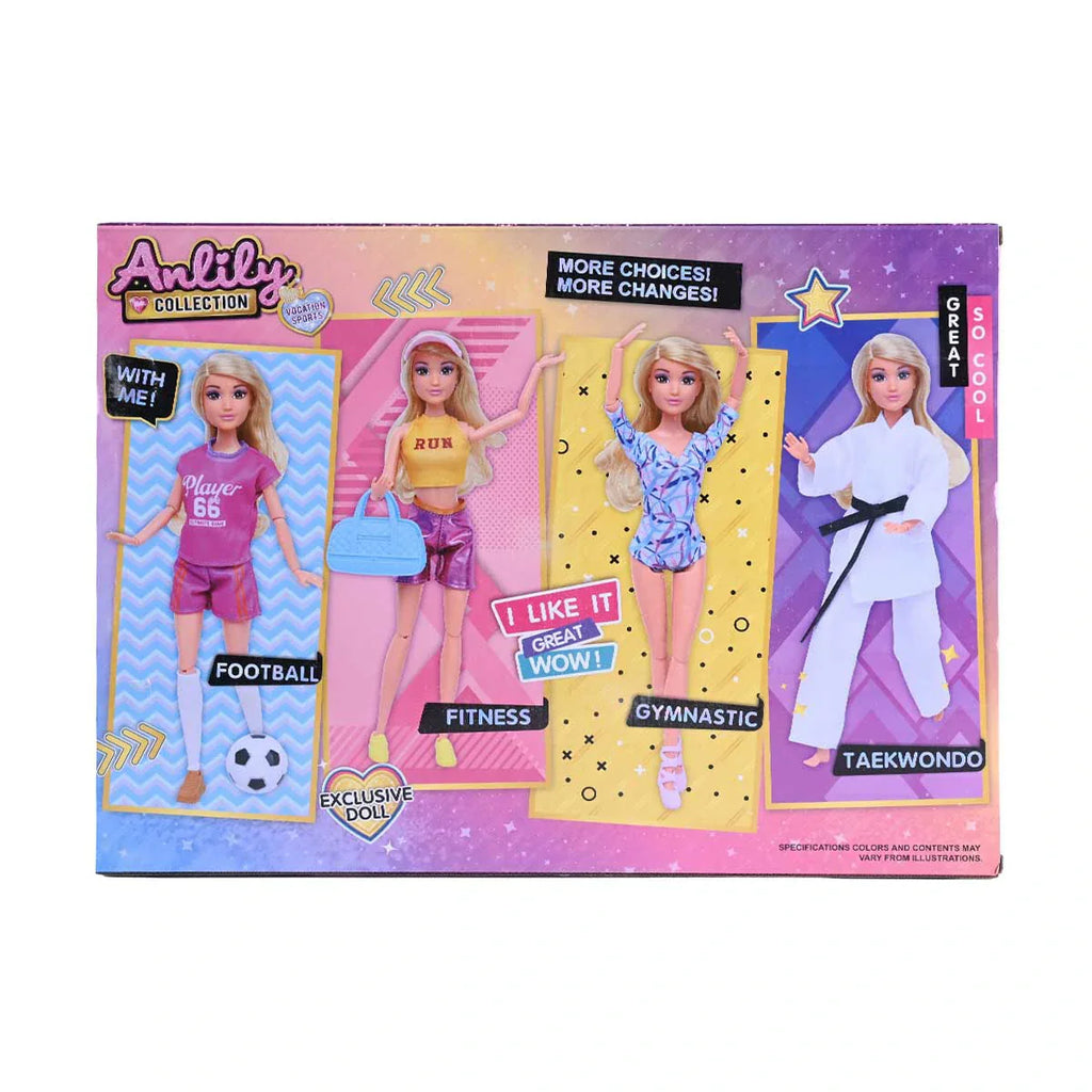 Picture of Anlily Vocation Sports Doll: 4-in-1 Athletic Career Dress Up Set - by Raja Sahib Kids