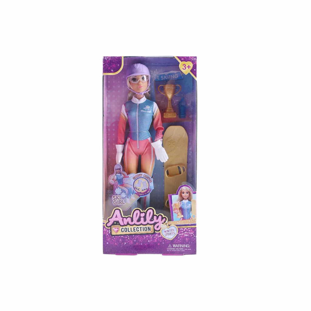 Picture of Anlily Collection Winter Sports Ski Girl Doll Set - by Raja Sahib Kids