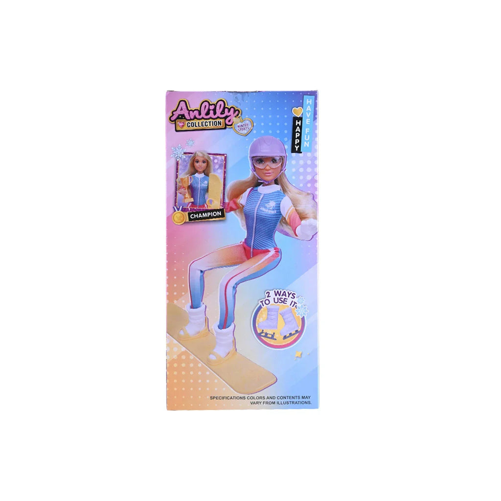 Picture of Anlily Collection Winter Sports Ski Girl Doll Set - by Raja Sahib Kids