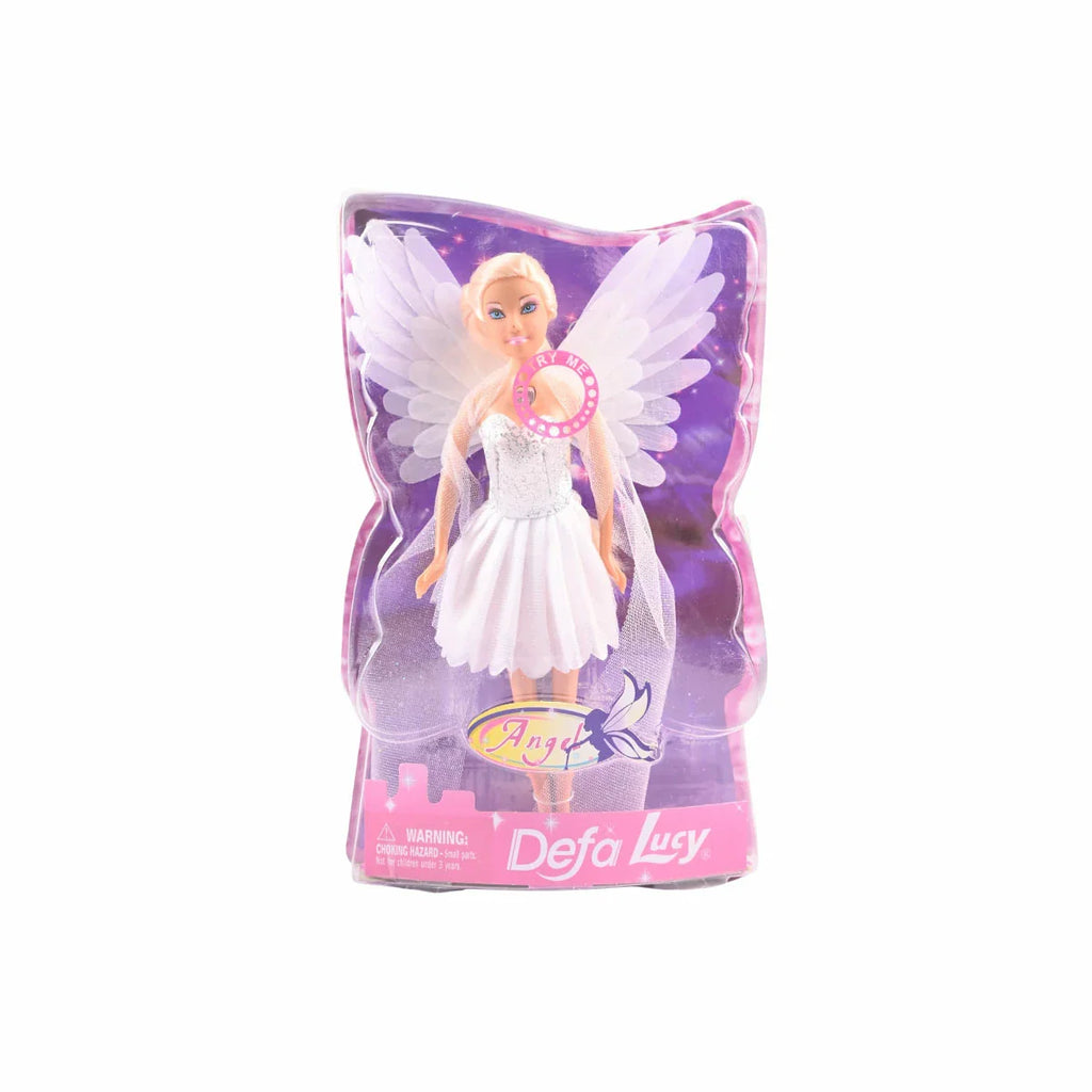 Picture of Defa Lucy Angel Fashion Doll with White Wings and Ballerina Dress - by Raja Sahib Kids