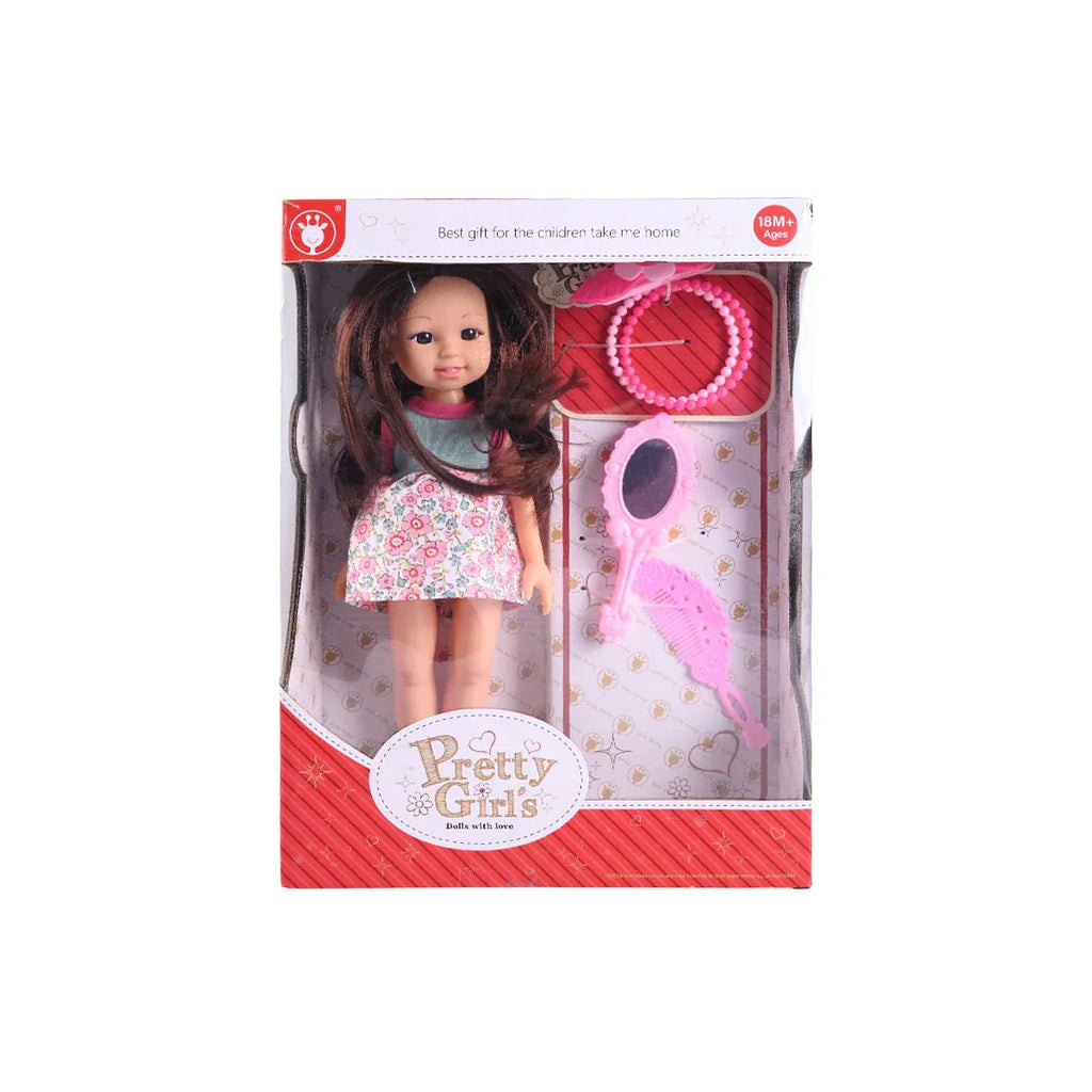 Picture of Pretty Girl's Doll with Love: Styling Accessories and Compact Mirror Set (Ages 18M+) - by Raja Sahib Kids