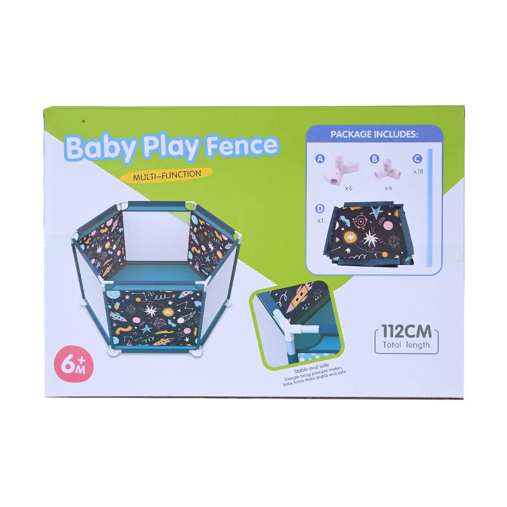 Picture of Multi-Function Baby Playpen with Space-Themed Design - by Raja Sahib Kids