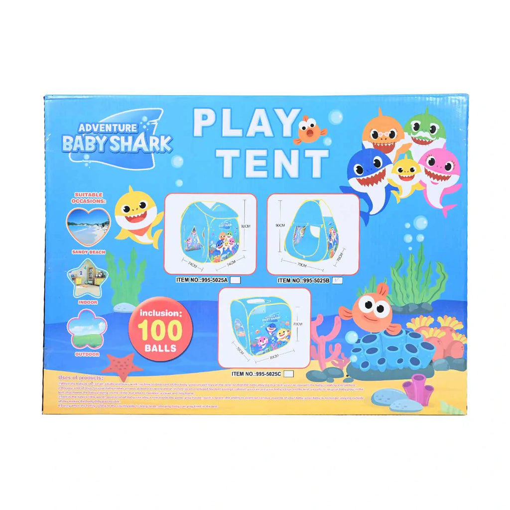 Picture of Ocean Of Joy With Baby Shark Play Tent Ball House With 100 Balls - by Raja Sahib Kids