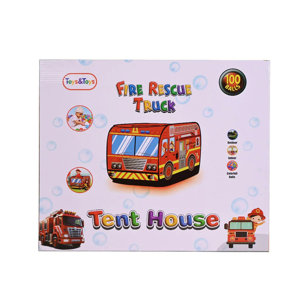 Picture of Toys & Toys Rescue Truck Tent House 100 Balls - by Raja Sahib Kids