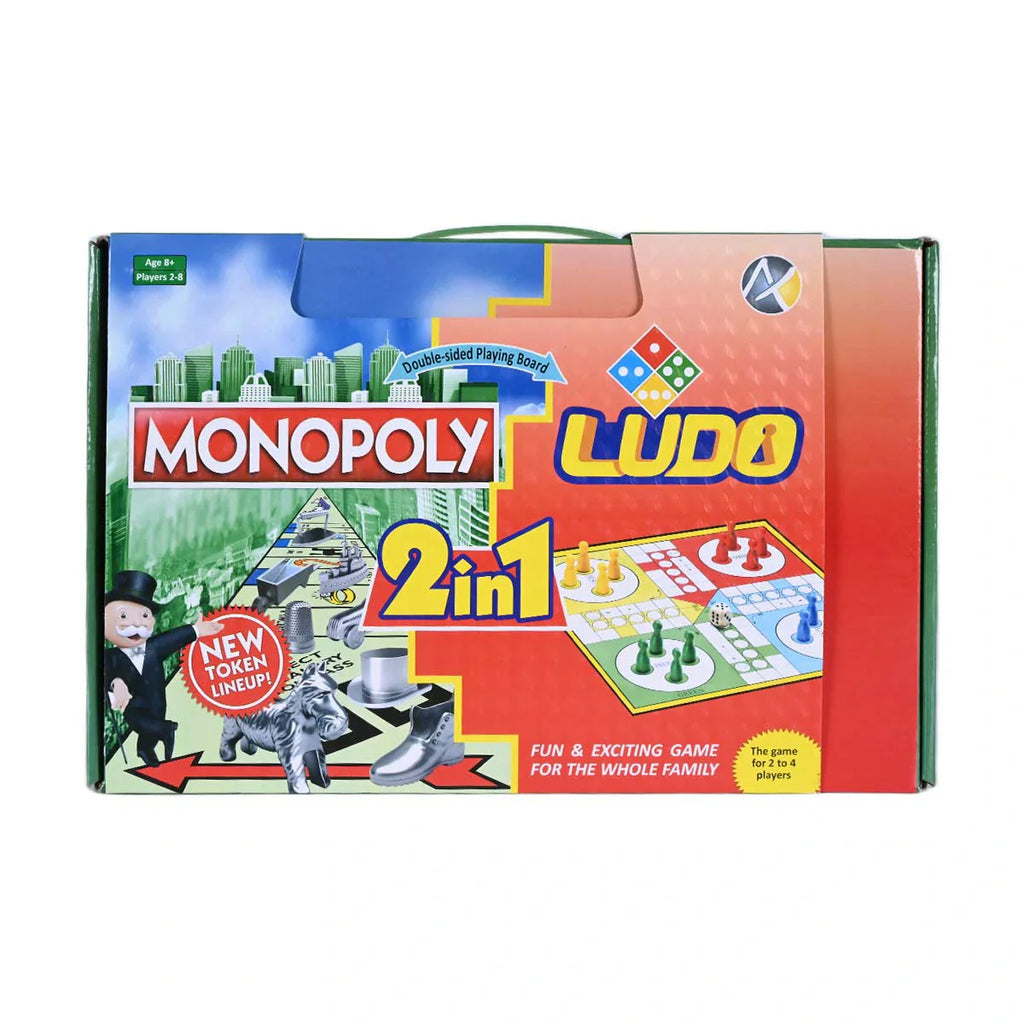 Picture of Monopoly & Ludo 2-in-1 Board Game Set - by Raja Sahib Kids