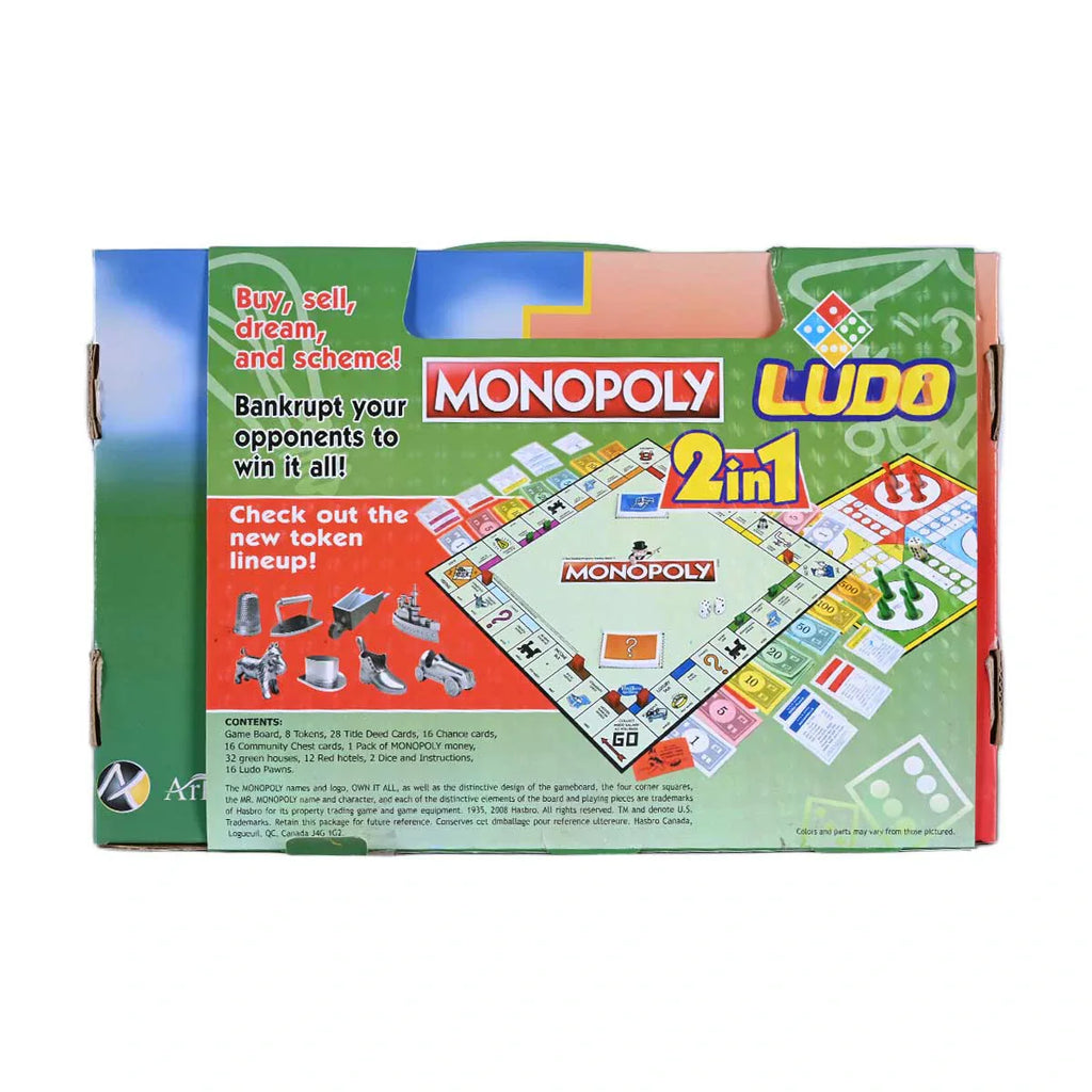 Picture of Monopoly & Ludo 2-in-1 Board Game Set - by Raja Sahib Kids