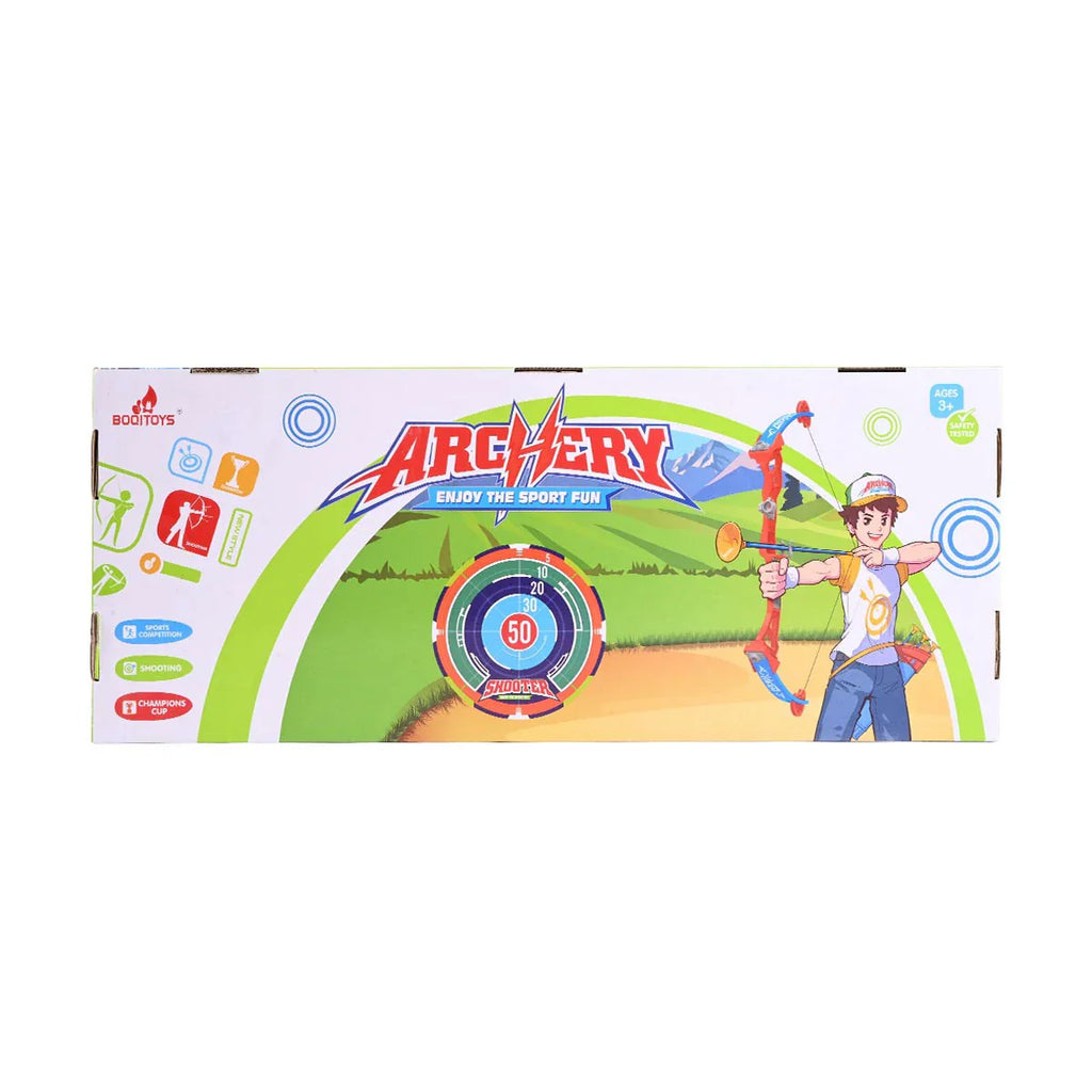 Picture of Boditoy Light-Up Archery Set For Kids - Outdoor Target Practice Bow And Arrow Toy - by Raja Sahib Kids