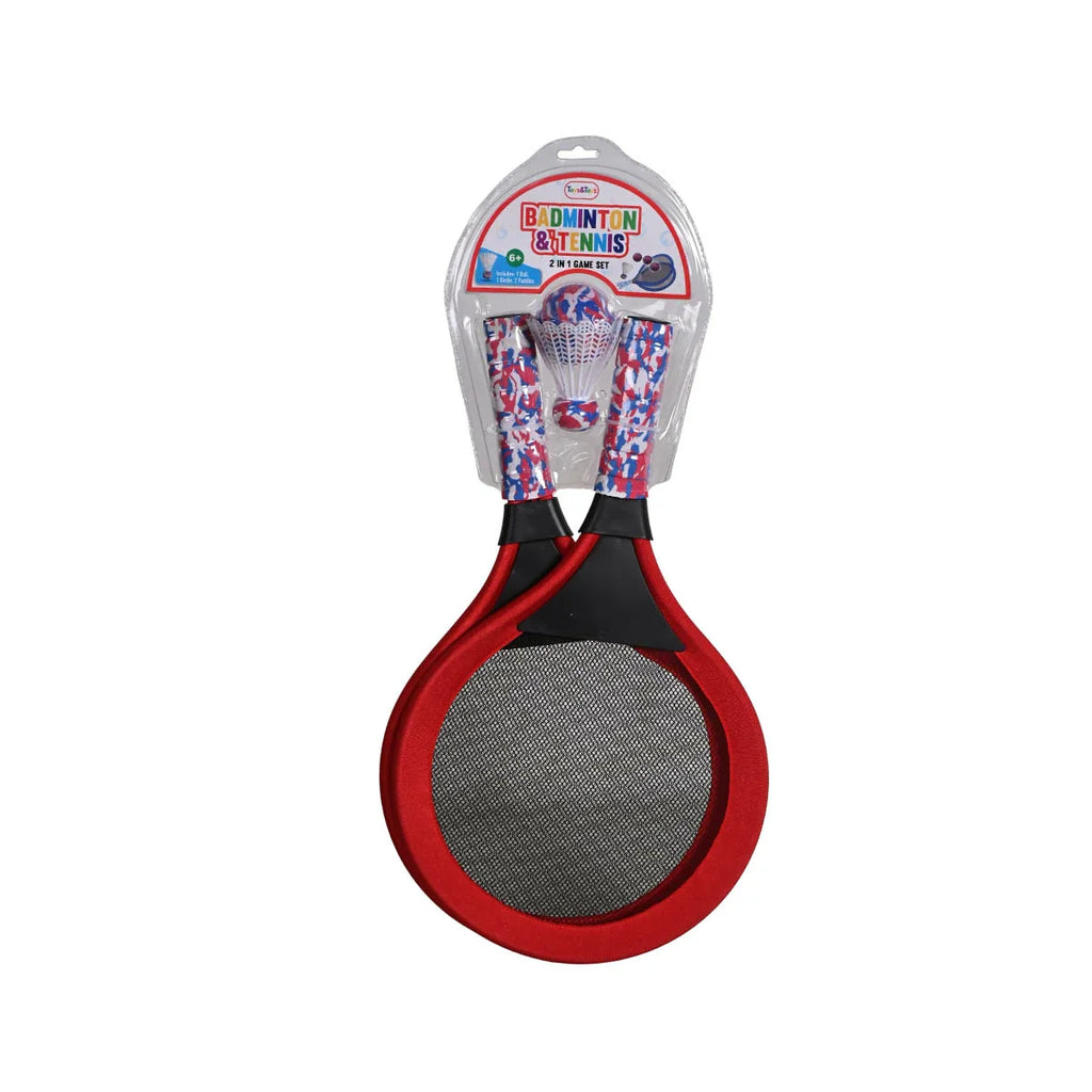 Picture of Toys & Toys Badminton & Tennis Racket 2-In-1 Game Set Red - by Raja Sahib Kids