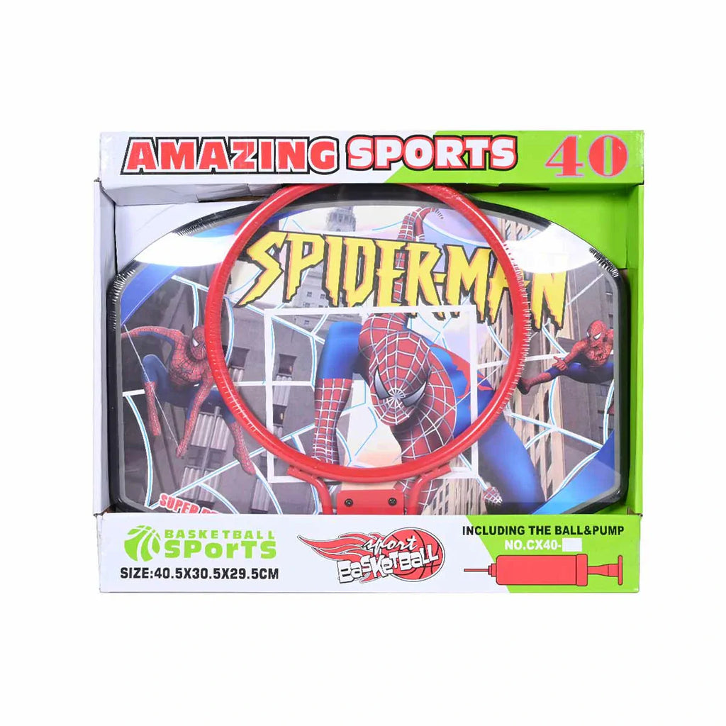 Picture of Amazing Sports Spider-Man Basketball Hoop Set With Ball & Pump - by Raja Sahib Kids