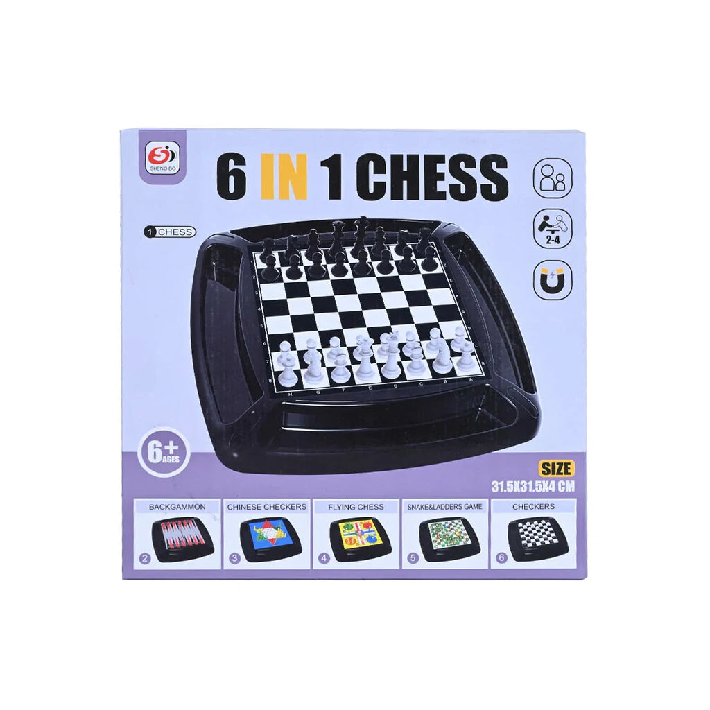 Picture of 6-In-1 Chess Board Game - by Raja Sahib Kids