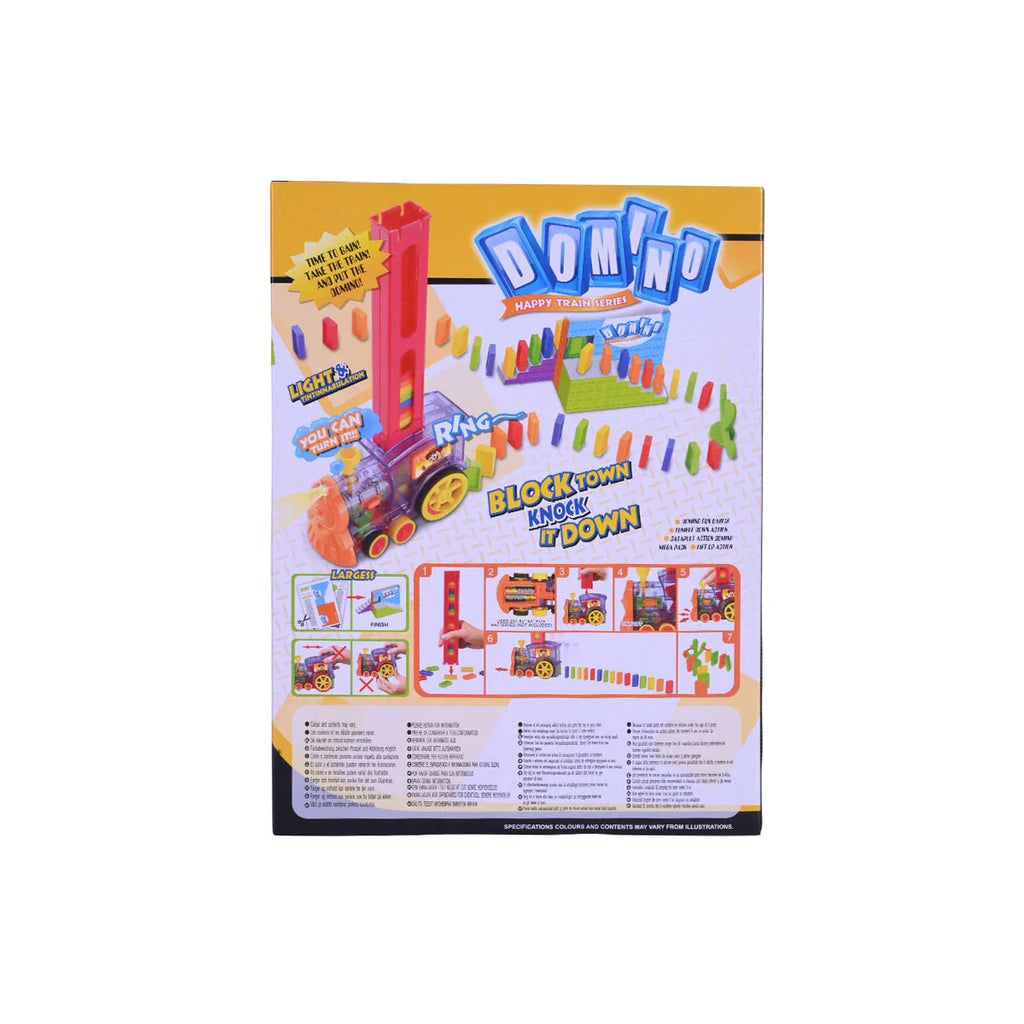 Picture of Domino Train Automatic Laying Set | Happy Train Series Block Town Knock It Down (105+ Pcs) - by Raja Sahib Kids