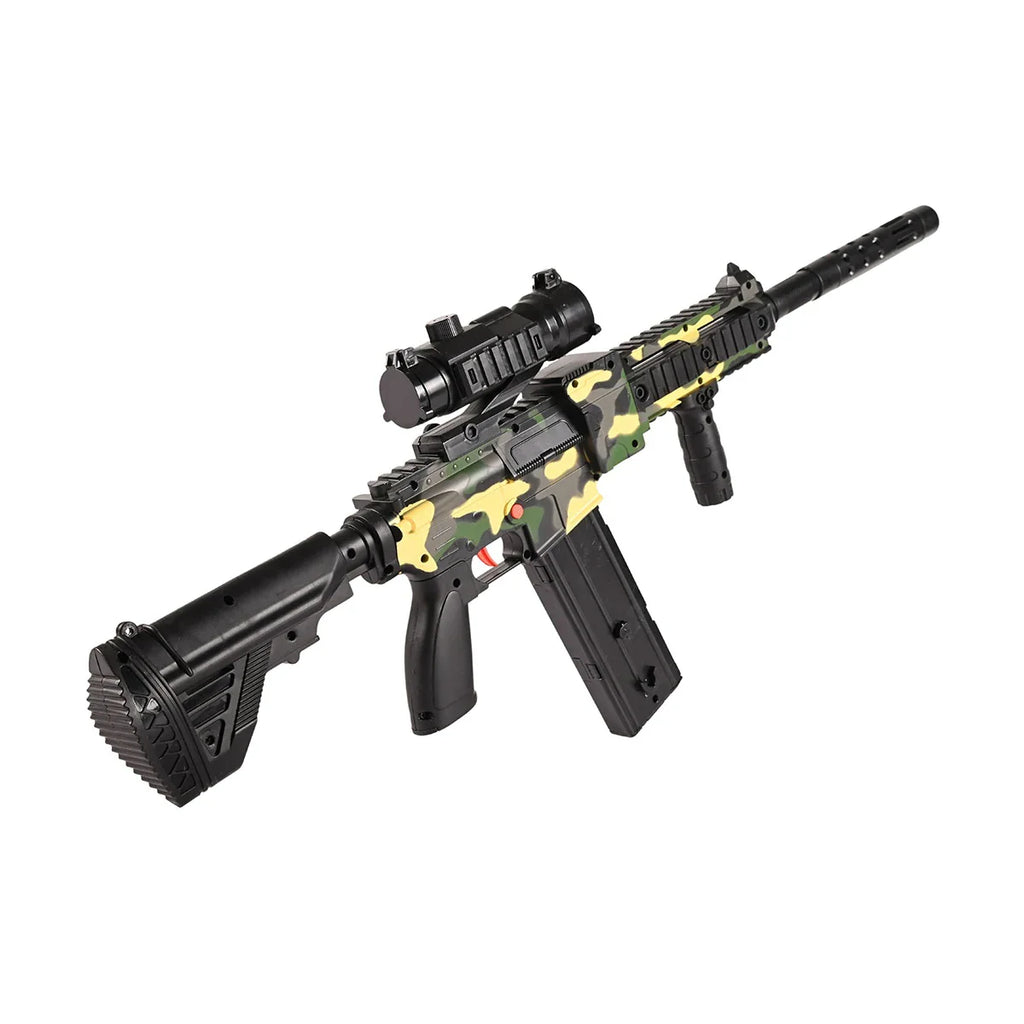 Picture of Camouflage Toy Rifle with Scope & Magazine | Soft Bullet Blaster for Kids | Military Action Role Play Gun - by Raja Sahib Kids