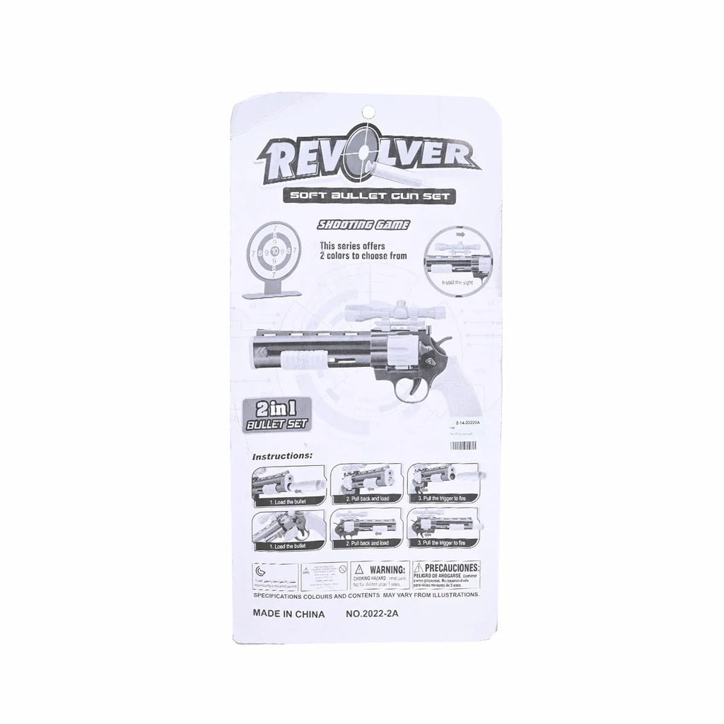 Picture of 2-In-1 Revolver Soft Bullet Gun Set Shooting Game - by Raja Sahib Kids