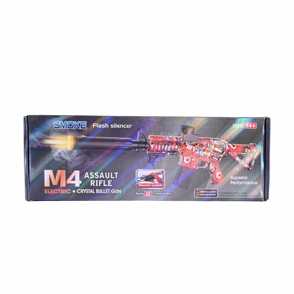 M4 Electric Crystal Water Bullet Assault Rifle with Smoke & Flash Sile ...