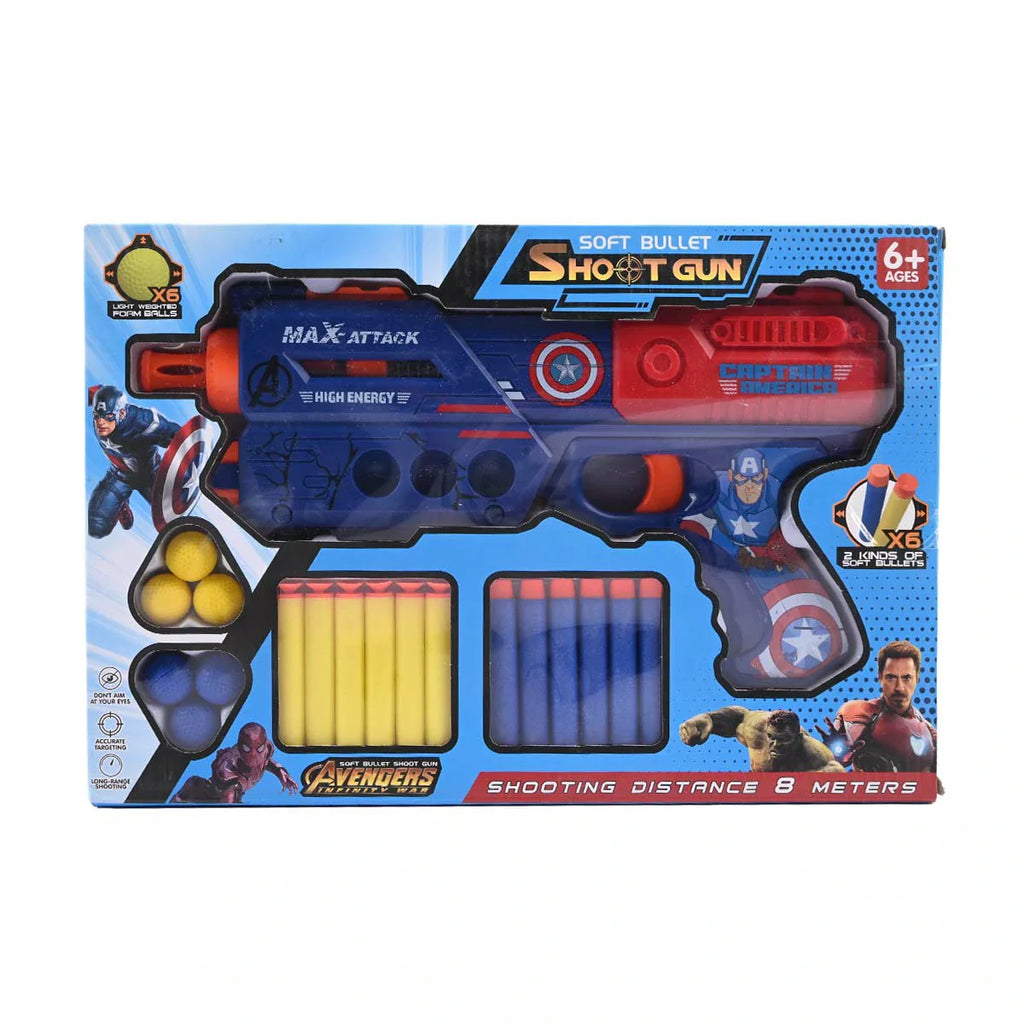 Picture of Avengers Infinity War 'Max Attack' Captain America Soft Bullet Shotgun - by Raja Sahib Kids