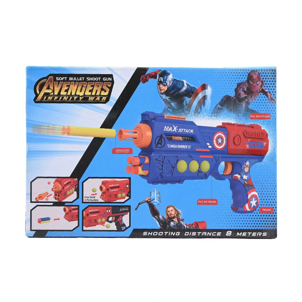 Picture of Avengers Infinity War 'Max Attack' Captain America Soft Bullet Shotgun - by Raja Sahib Kids