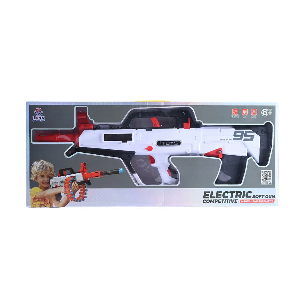 Picture of Astounding '95' Series Electric & Manual Dual-Mode Soft Dart Blaster with Rotating Magazine - by Raja Sahib Kids