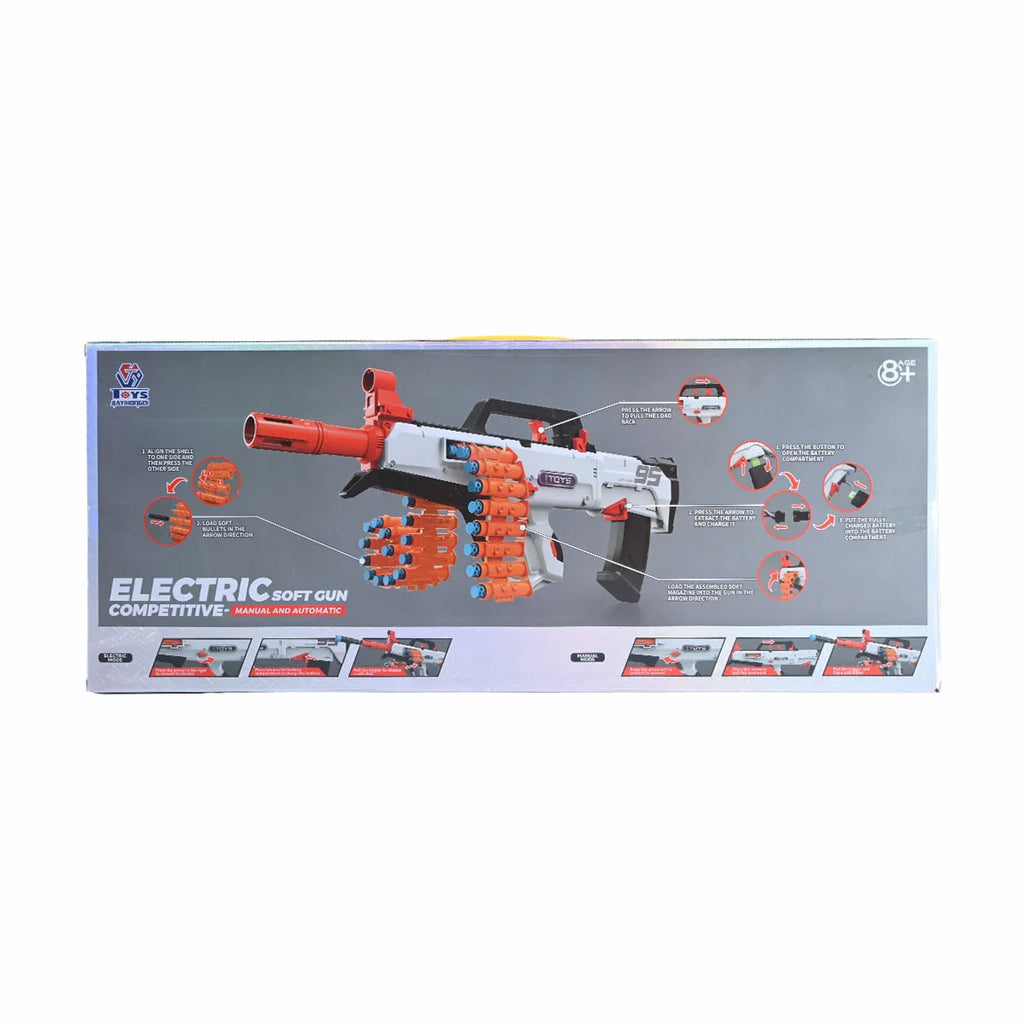 Picture of Astounding '95' Series Electric & Manual Dual-Mode Soft Dart Blaster with Rotating Magazine - by Raja Sahib Kids