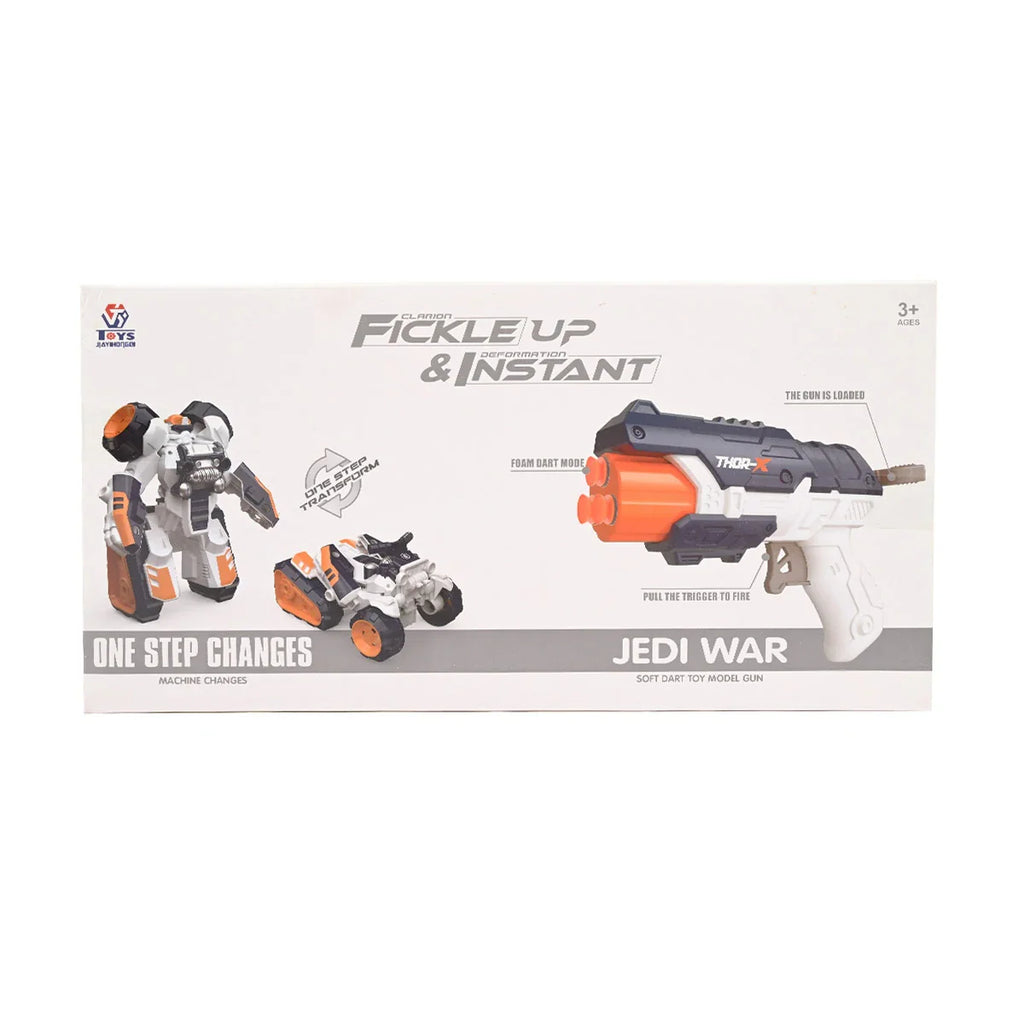 Picture of 2-in-1 Fickle Up & Instant Action Set: One-Step Transforming Robot & Soft Dart Blaster - by Raja Sahib Kids