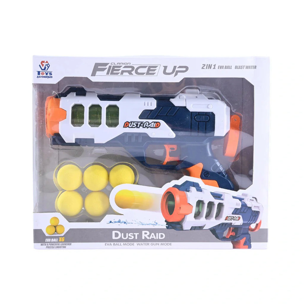 Picture of Clarion Fierce Up "Dust Raid" 2-in-1 Blaster - EVA Ball & Water Gun Mode - by Raja Sahib Kids
