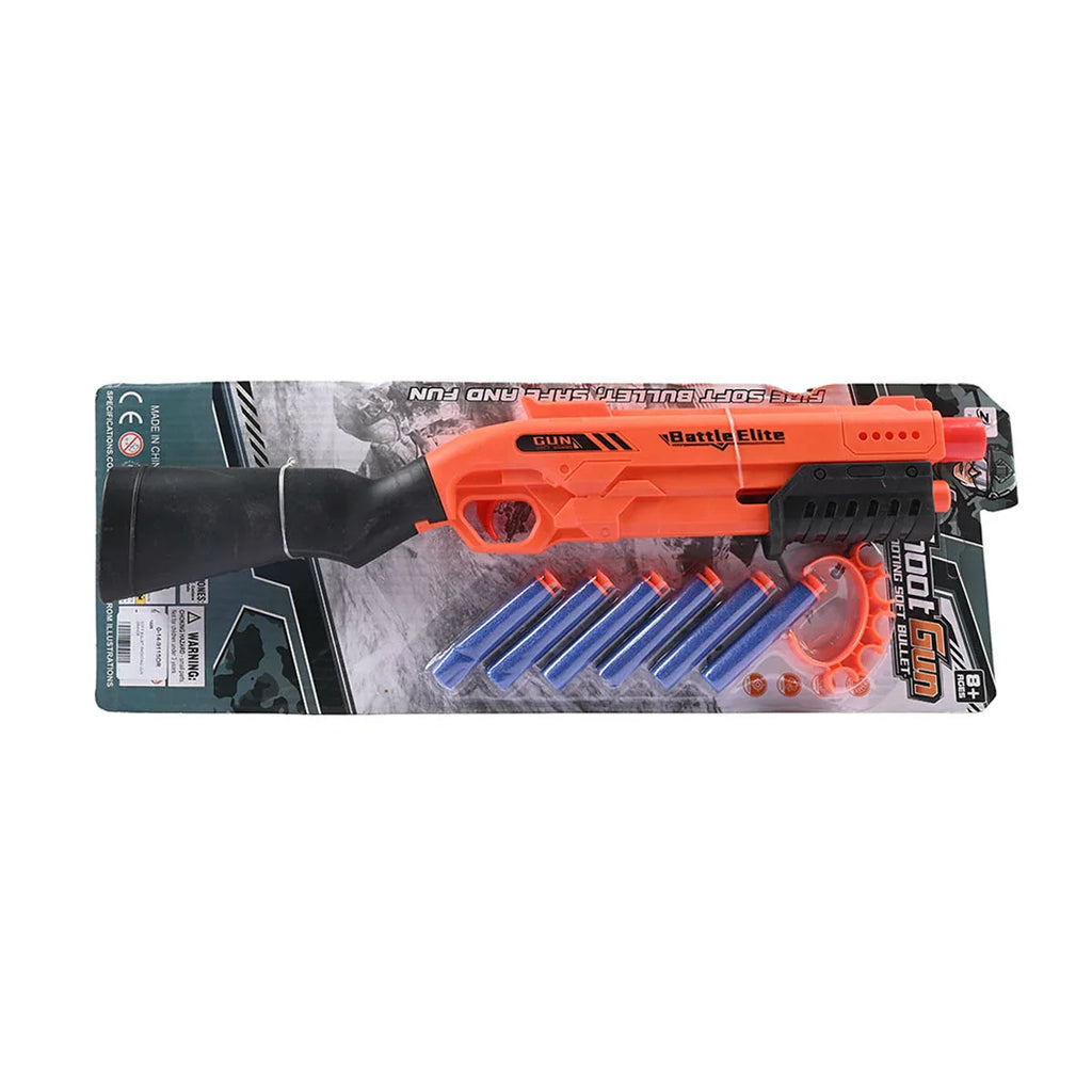 Picture of Pump-Action Toy Shotgun with Foam Darts (6 Shells) - Realistic Blaster - by Raja Sahib Kids