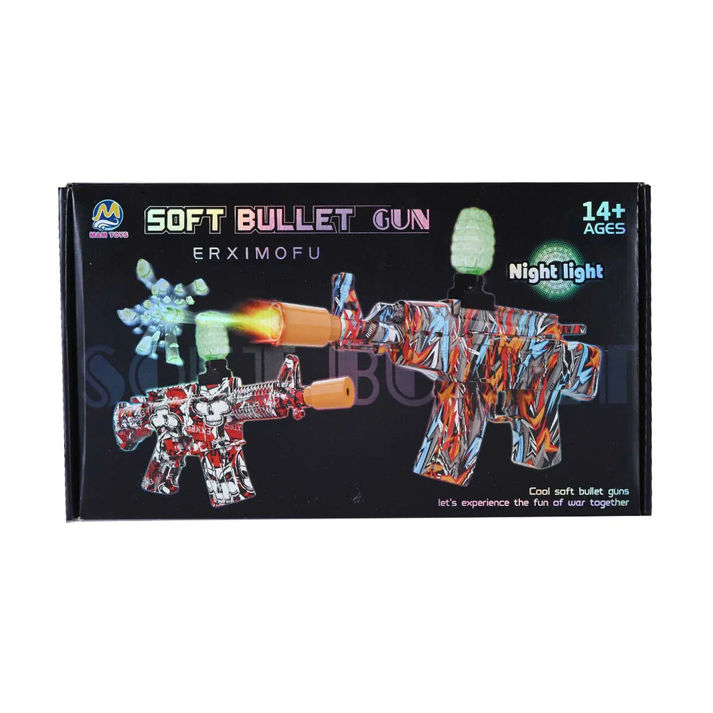 Picture of Erximofu Soft Bullet Gun Set With Night Light & Graffiti Finish - by Raja Sahib Kids