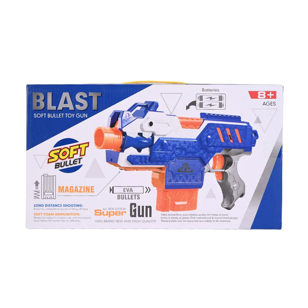 Picture of Blast Super Gun Soft Bullet Toy Gun: Eva Darts, Long Distance Shooting, And Magazine - by Raja Sahib Kids
