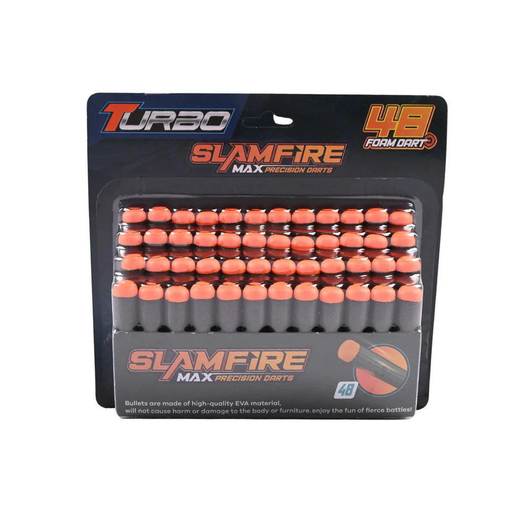 Picture of Turbo Slamfire Max Precision Foam Darts Refill Pack | 48-Count High-Quality EVA Soft Bullets - by Raja Sahib Kids